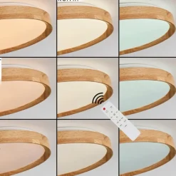 Luminaires Scandinaves-hofstein Sofo Plafonnier LED Blanc, 1 lumière, Télécommandes