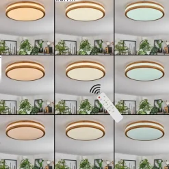 Luminaires Scandinaves-hofstein Sofo Plafonnier LED Blanc, 1 lumière, Télécommandes