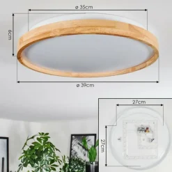 Luminaires Scandinaves-hofstein Sofo Plafonnier LED Blanc, 1 lumière, Télécommandes