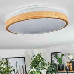 Luminaires Scandinaves-hofstein Sofo Plafonnier LED Blanc, 1 lumière, Télécommandes