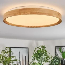 Luminaires Scandinaves-hofstein Sofo Plafonnier LED Blanc, 1 lumière, Télécommandes