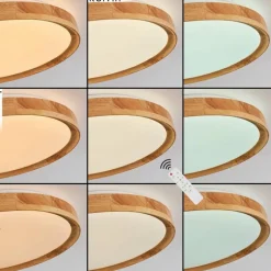 Luminaires Scandinaves-hofstein Sofo Plafonnier LED Blanc, 1 lumière, Télécommandes