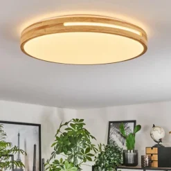 Luminaires Scandinaves-hofstein Sofo Plafonnier LED Blanc, 1 lumière, Télécommandes