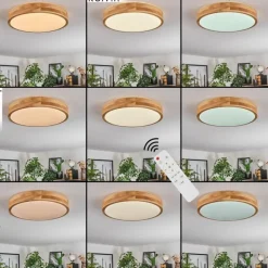 Luminaires Scandinaves-hofstein Sofo Plafonnier LED Blanc, 1 lumière, Télécommandes