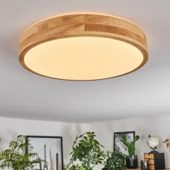 Luminaires Scandinaves-hofstein Sofo Plafonnier LED Blanc, 1 lumière, Télécommandes