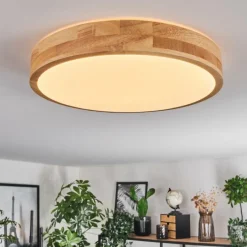 Luminaires Scandinaves-hofstein Sofo Plafonnier LED Blanc, 1 lumière, Télécommandes