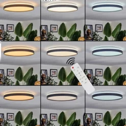 Luminaires Scandinaves-hofstein Sofo Plafonnier LED Noir, 1 lumière, Télécommandes