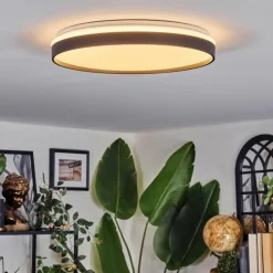 Luminaires Scandinaves-hofstein Sofo Plafonnier LED Noir, 1 lumière, Télécommandes