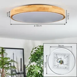 Luminaires Scandinaves-hofstein Sofo Plafonnier, Panel LED Blanc, 1 lumière, Télécommandes