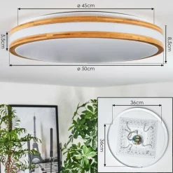 Luminaires Scandinaves-hofstein Sofo Plafonnier, Panel LED Blanc, 1 lumière, Télécommandes