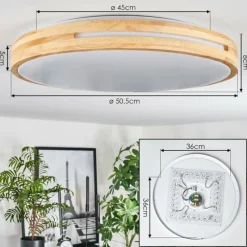 Luminaires Scandinaves-hofstein Sofo Plafonnier, Panel LED Blanc, 1 lumière, Télécommandes