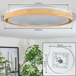 Luminaires Scandinaves-hofstein Sofo Plafonnier, Panel LED Blanc, 1 lumière, Télécommandes