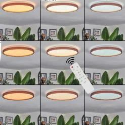 hofstein Sofo Plafonnier, Panel LED Blanc, 1 lumière, Télécommandes