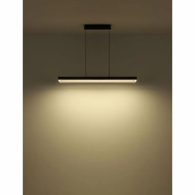 Luminaires Globo Lighting Sola Suspension LED Noir, 1 lumière, Télécommandes* Éclairage Led