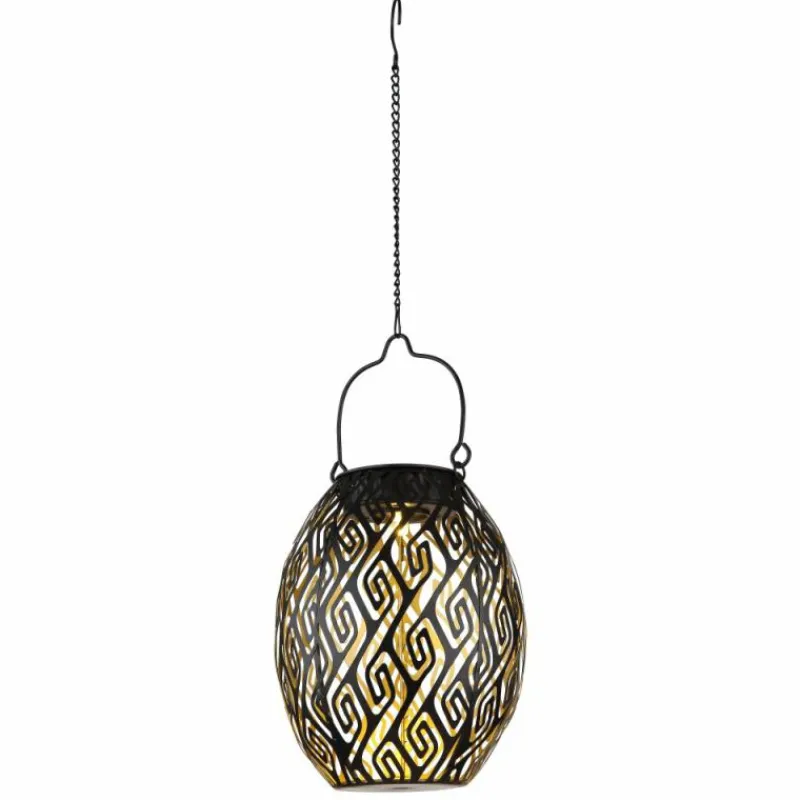 Lampes Dorées-Luminaires Globo Lighting SOLAR Lampe solaire, Eclairage de chemin LED Or, Noir, 1 lumière