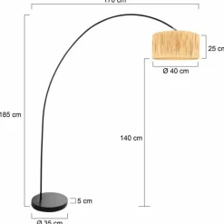 Luminaires Steinhauer Solva Lampadaire Noir, 1 lumière* Lampadaires Et Lampes Sur Pied