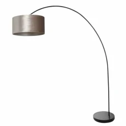 Lampes En Tissu-Luminaires Steinhauer Solva Lampadaire Noir, 1 lumière