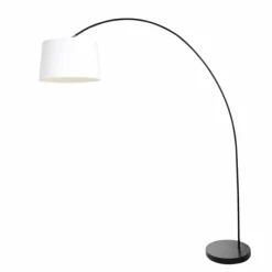 Lampes En Tissu-Luminaires Steinhauer Solva Lampadaire Noir, 1 lumière