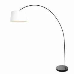 Lampes En Tissu-Luminaires Steinhauer Solva Lampadaire Noir, 1 lumière