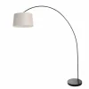 Lampes En Tissu-Luminaires Steinhauer Solva Lampadaire Noir, 1 lumière