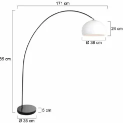 Luminaires Steinhauer Solva Lampadaire Noir, 1 lumière* Lampadaires Et Lampes Sur Pied