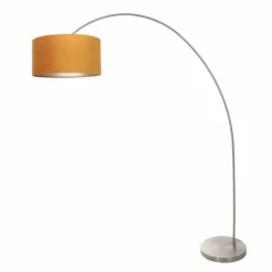 Lampes En Tissu-Luminaires Steinhauer Solva Lampadaire Acier brossé, 1 lumière