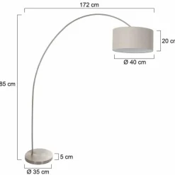 Lampes En Tissu-Luminaires Steinhauer Solva Lampadaire Acier brossé, 1 lumière