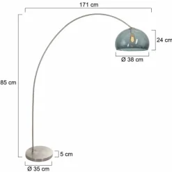 Luminaires Steinhauer Solva Lampadaire Acier brossé, 1 lumière* Lampadaires Et Lampes Sur Pied
