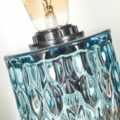 hofstein Sonhim Lampe à poser Bleu, Noir, 1 lumière