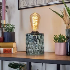 hofstein Sonhim Lampe à poser Bleu, Noir, 1 lumière