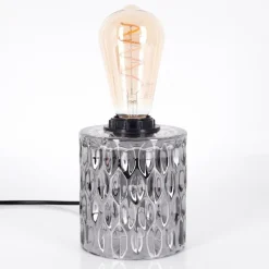 hofstein Sonhim Lampe à poser Fumée, Noir, 1 lumière