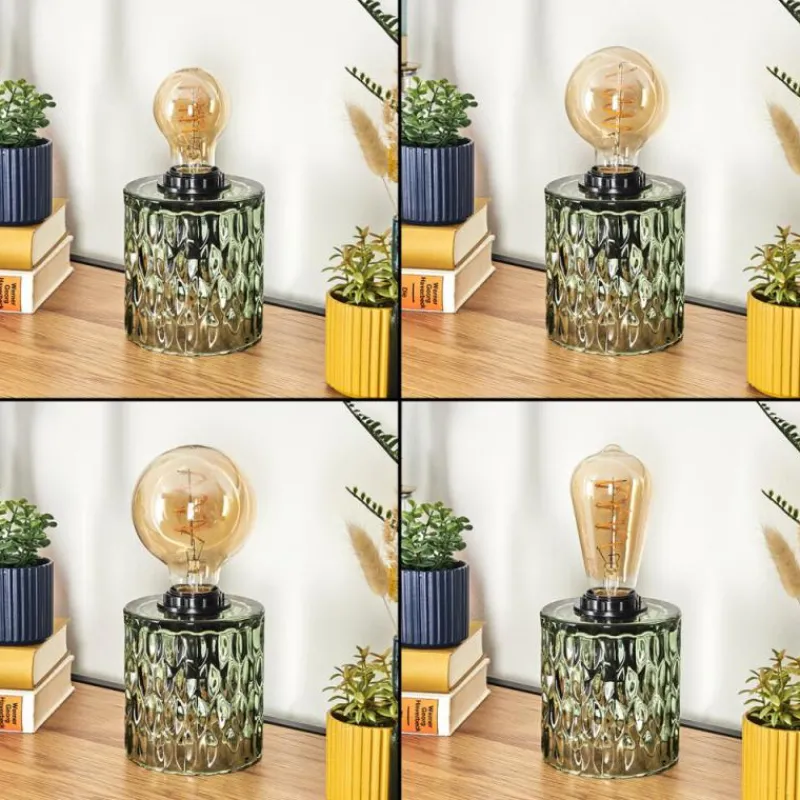 hofstein Sonhim Lampe à poser Vert, Noir, 1 lumière