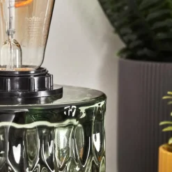 hofstein Sonhim Lampe à poser Vert, Noir, 1 lumière