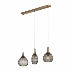 Luminaires Trio SORAYA Suspension Vieux laiton, 3 lumières* Suspensions