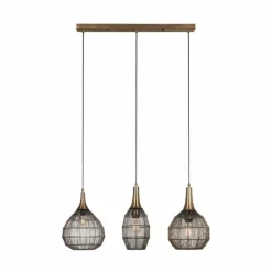 Luminaires Trio SORAYA Suspension Vieux laiton, 3 lumières* Suspensions