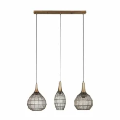 Luminaires Trio SORAYA Suspension Vieux laiton, 3 lumières* Suspensions
