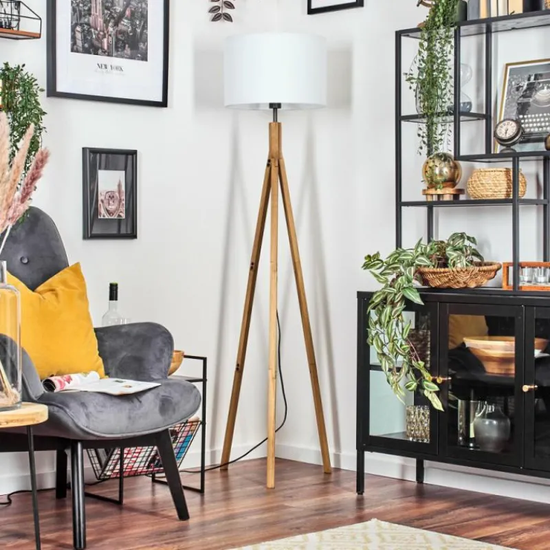 Lampes En Tissu-hofstein Soungou Lampadaire Écru, 1 lumière