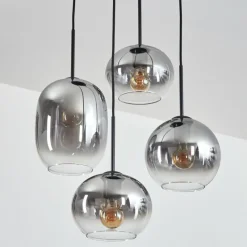 hofstein Soutinho Suspension, Boule lumineuse Clair, Fumé, 4 lumières