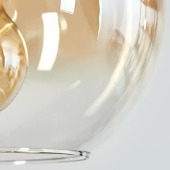 Suspension Verre Fumé-hofstein Soutinho Suspension, Boule lumineuse Ambre, Clair, Fumé, 4 lumières