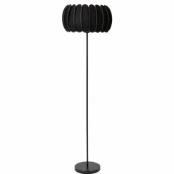 Lampes En Tissu-Luminaires Lucide SPENCER Lampadaire Noir, 1 lumière