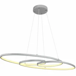 Luminaires Globo Lighting Spira Suspension LED Chrome, Argenté, 1 lumière* Éclairage Led