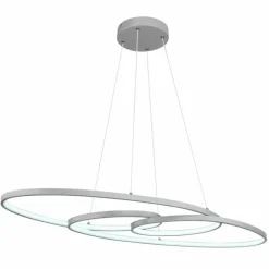 Luminaires Globo Lighting Spira Suspension LED Chrome, Argenté, 1 lumière* Éclairage Led