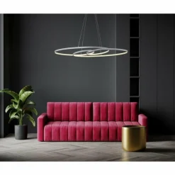 Luminaires Globo Lighting Spira Suspension LED Chrome, Argenté, 1 lumière* Éclairage Led