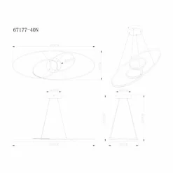 Luminaires Globo Lighting Spira Suspension LED Chrome, Argenté, 1 lumière* Éclairage Led