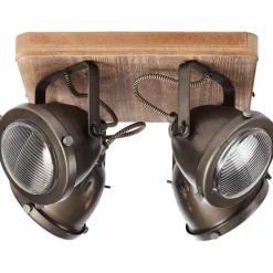 Luminaires Brilliant Spot Brilliant Carmen Wood Acier inoxydable, 4 lumières* Spots Et Projecteurs