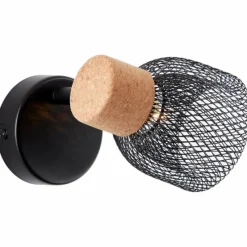 Luminaires Brilliant Spot Brilliant Flaka Noir, 1 lumière* Spots Et Projecteurs