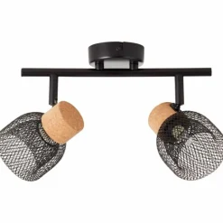 Luminaires Brilliant Spot Brilliant Flaka Noir, 2 lumières* Spots Et Projecteurs