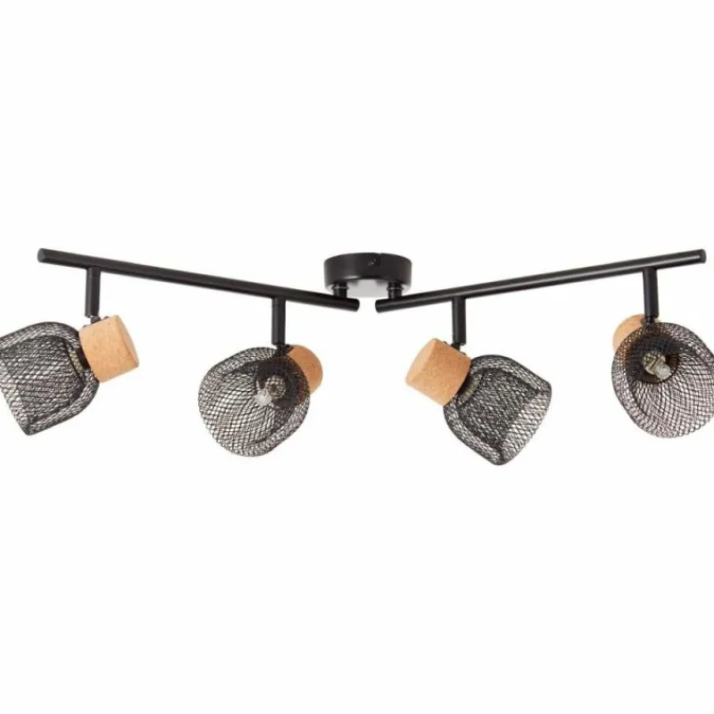 Luminaires Brilliant Spot Brilliant Flaka Noir, 4 lumières* Spots Et Projecteurs