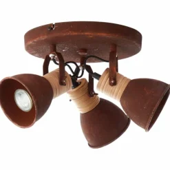 Luminaires Rustiques-Luminaires Brilliant Spot Brilliant Frieda Bois foncé, Rouille, 3 lumières