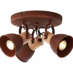 Luminaires Rustiques-Luminaires Brilliant Spot Brilliant Frieda Bois foncé, Rouille, 3 lumières